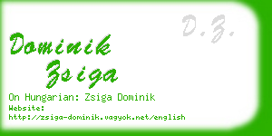 dominik zsiga business card